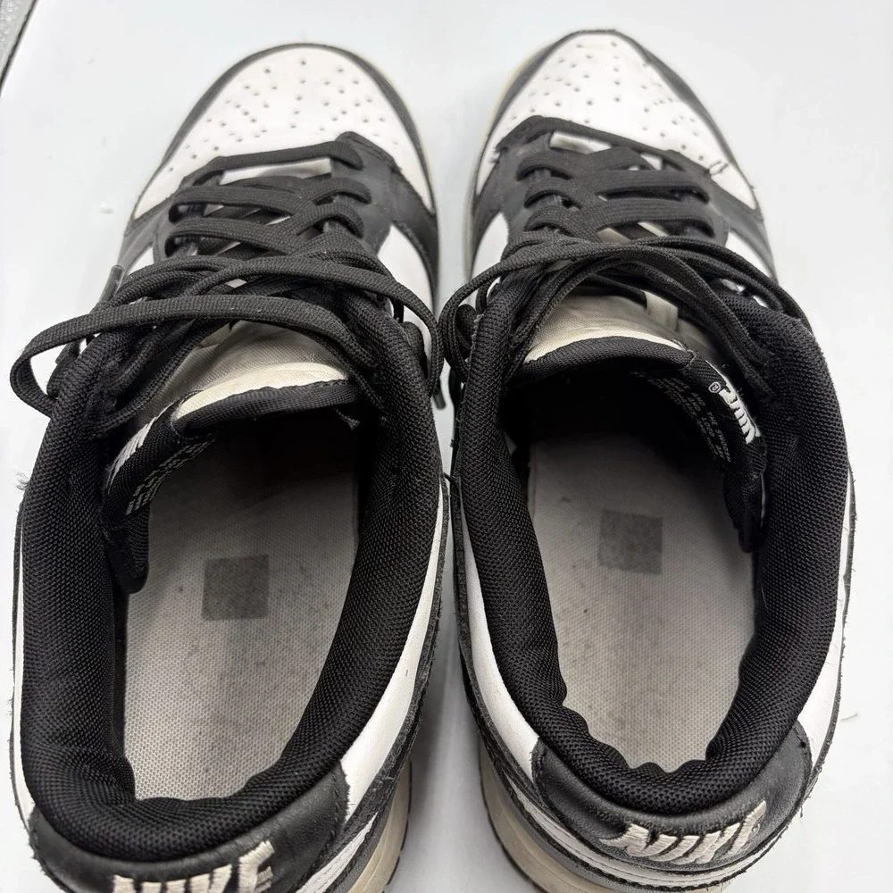 Nike Dunk Low Panda Mens 10 Black White Leather Low Top Sneakers‎ DD1391-100